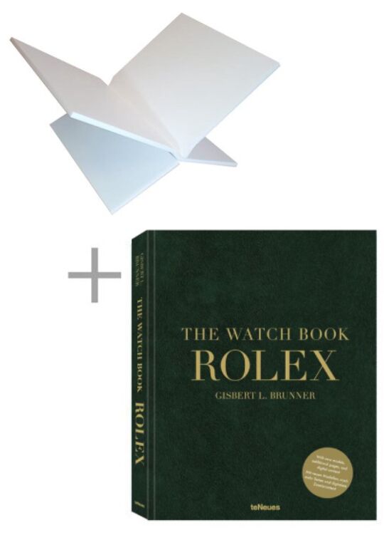 Boeken Standaard (Wit) + The Watch Book Rolex (2023 Updated and Extended Edition)